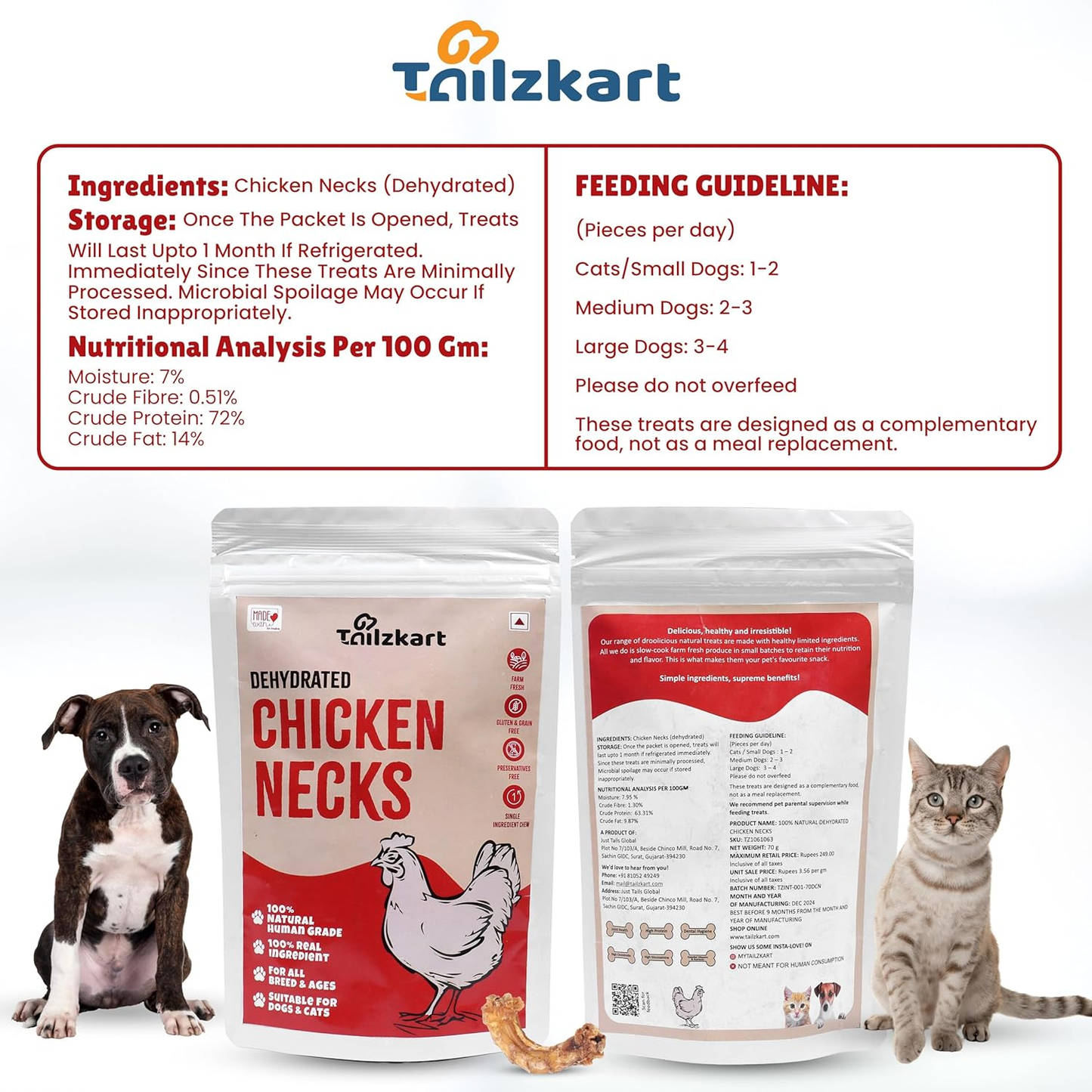 dehydrated chicken neck