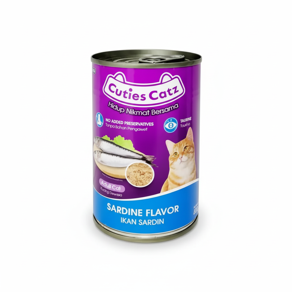 cutie catz sardine flavor can 400 g