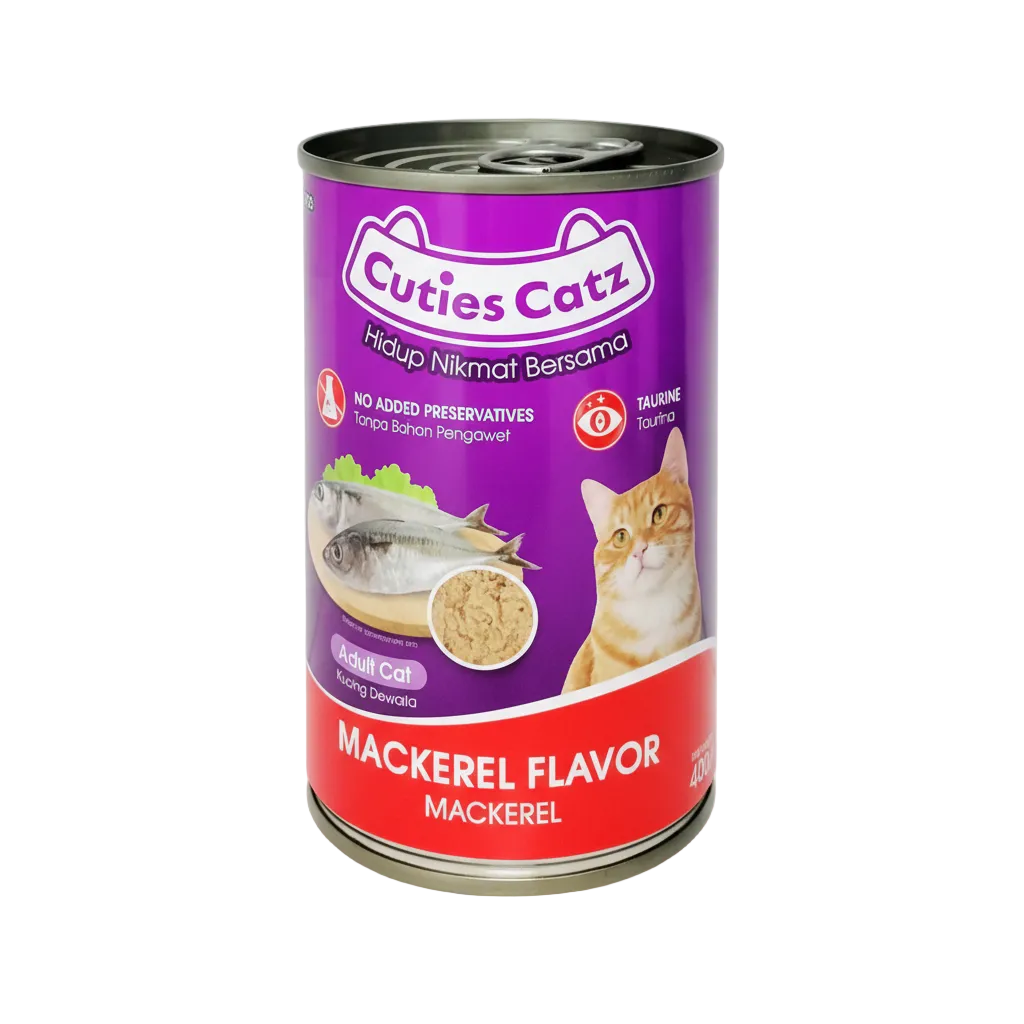 cutie catz mackerel flavor can 400 g