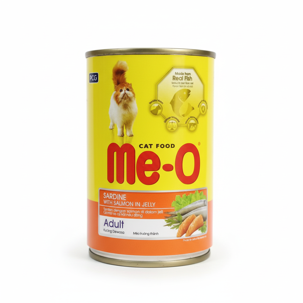 me-o sardine with salmon in jelly can 400 g