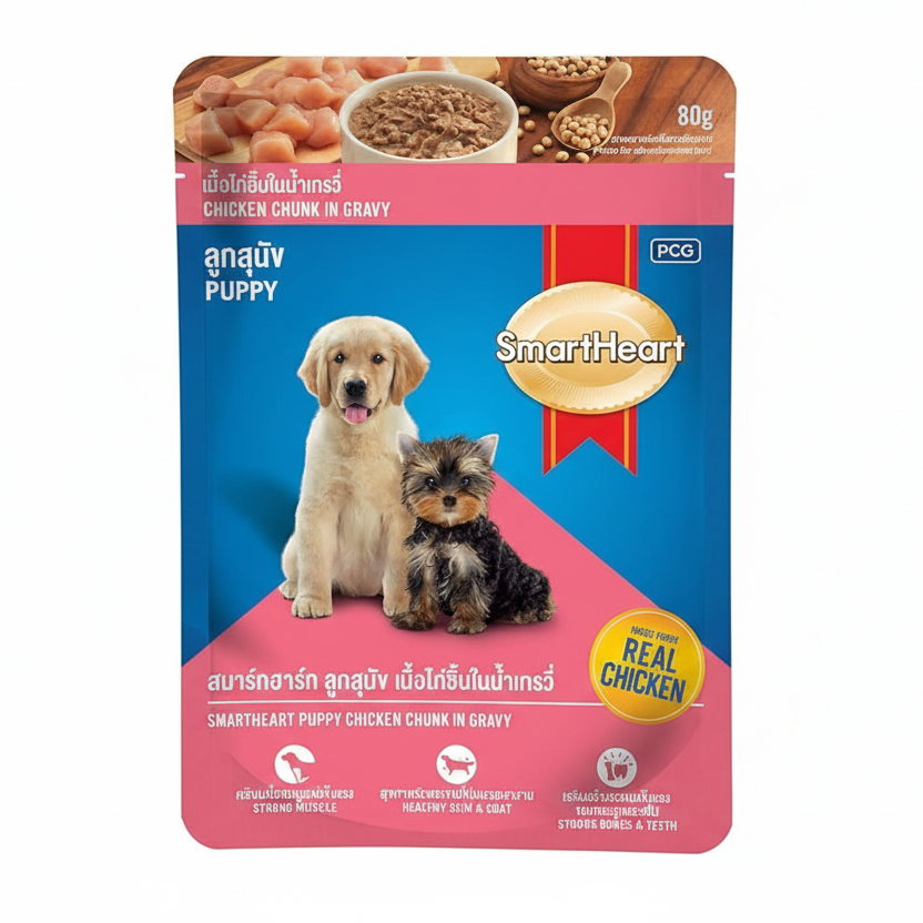 smartheart puppy chicken chunk in gravy 80 g