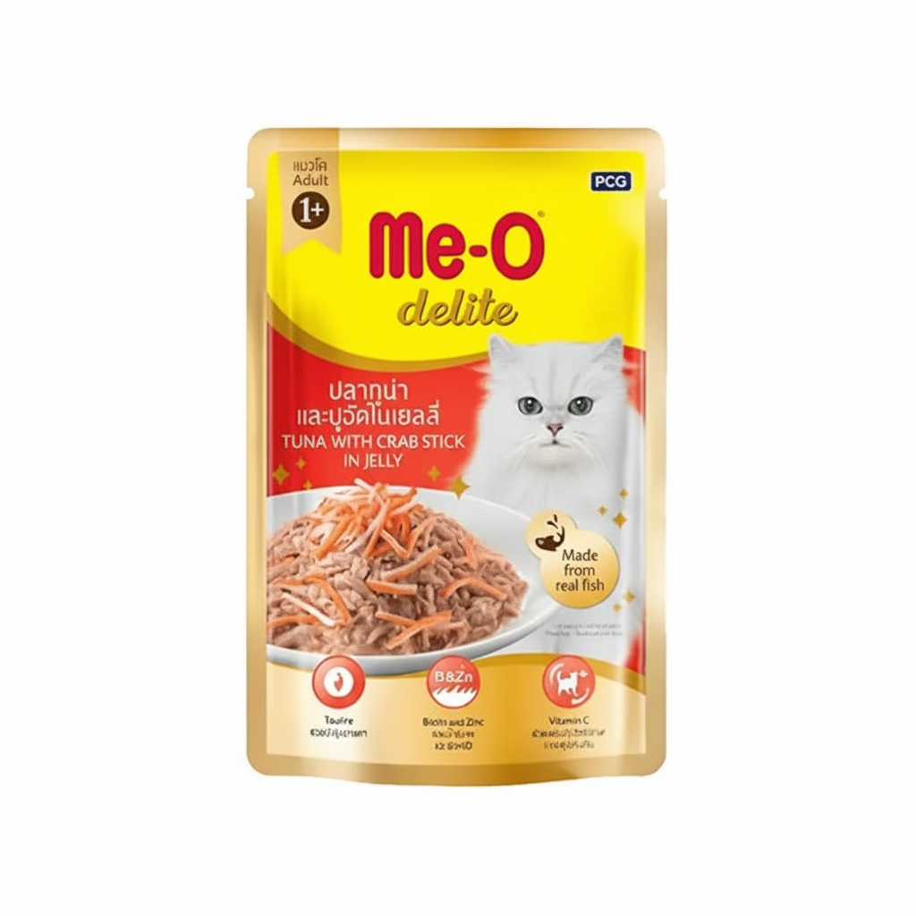 me-o delite tuna with crabstick in jelly 70 g