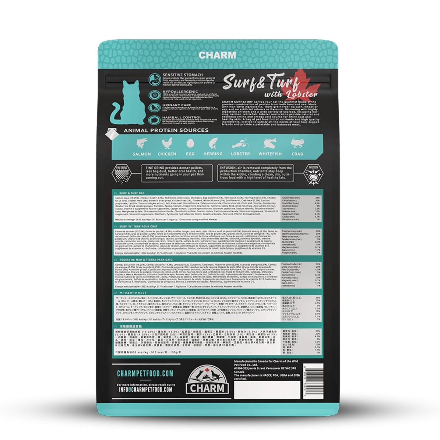 charm surf & turf cat