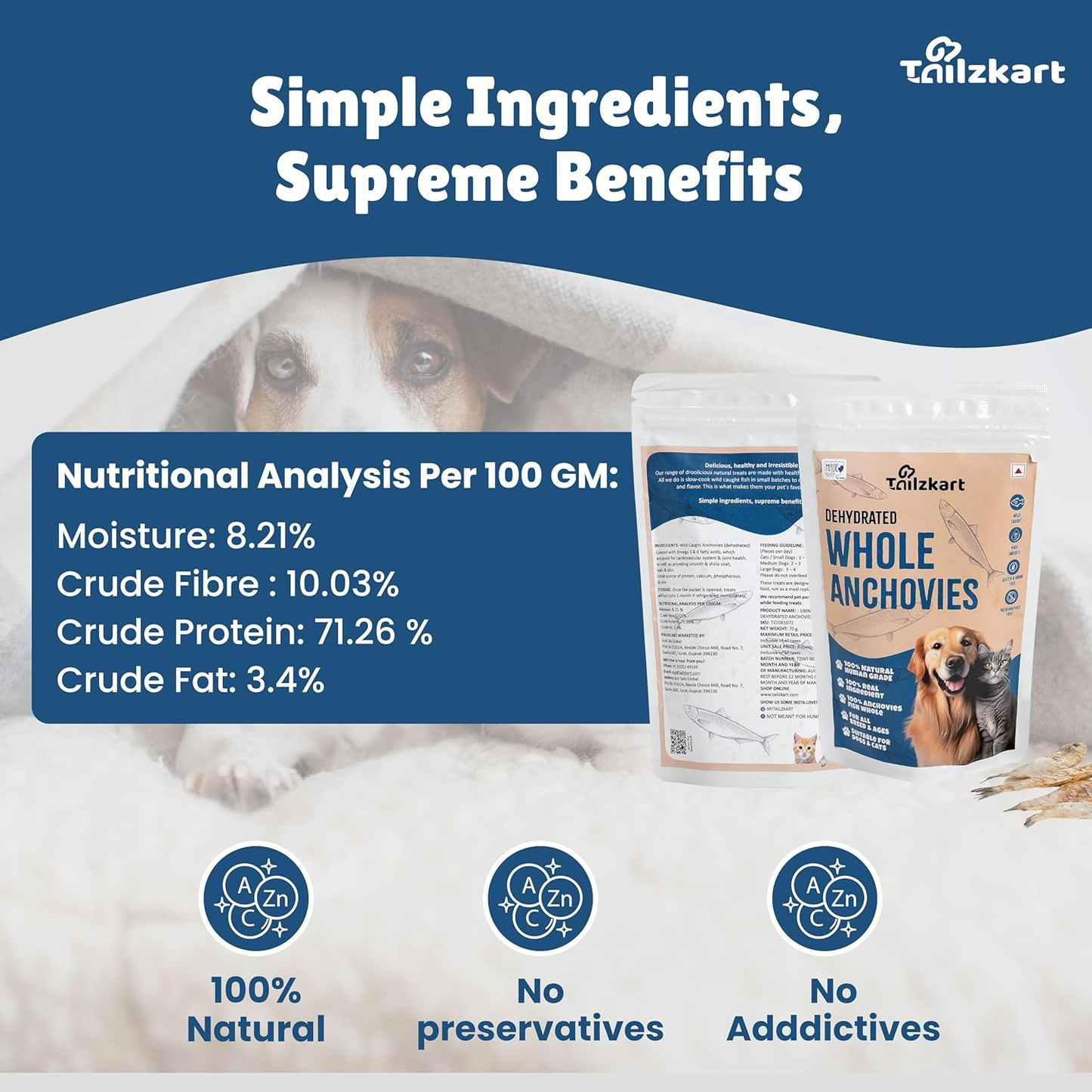 dehydrated whole anchovies