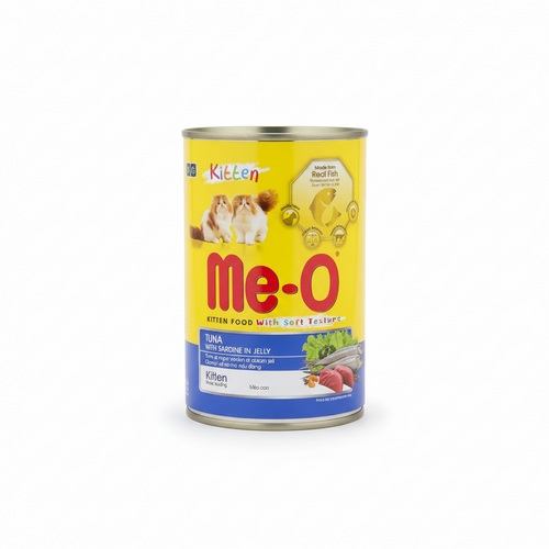 Me-O Kitten Tuna With Chunky Sardine In Jelly Can 400 G