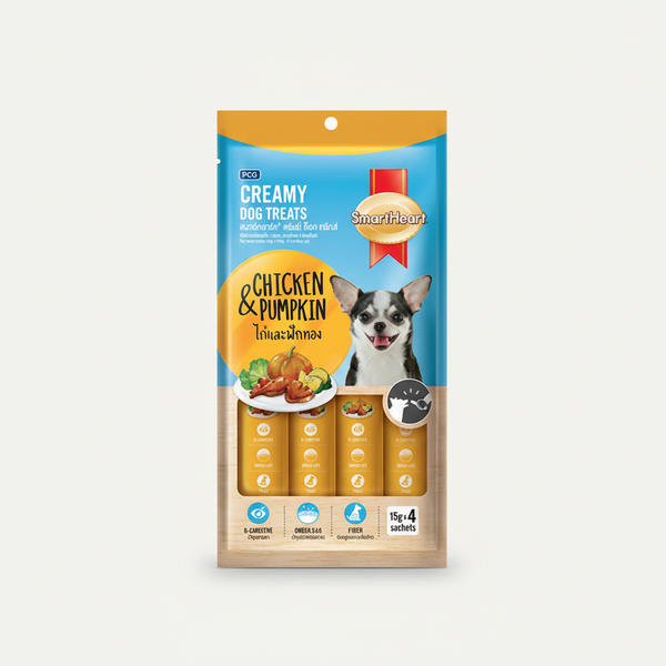 SMARTHEART CREAMY TREAT CHICKEN & PUMPKIN FLAVOR