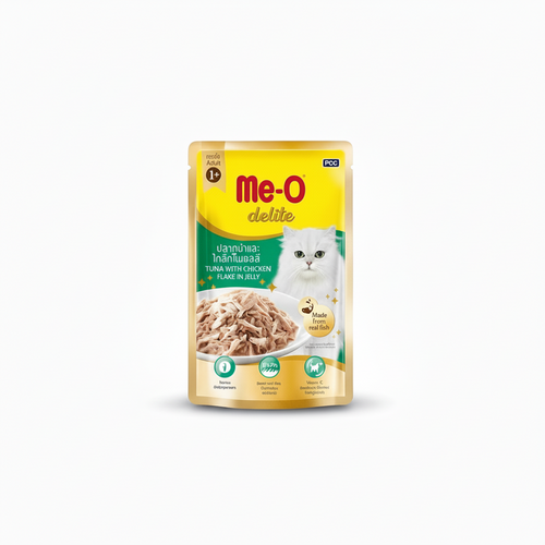 Me-O Delite Tuna With Chicken Flake In Jelly 70 G